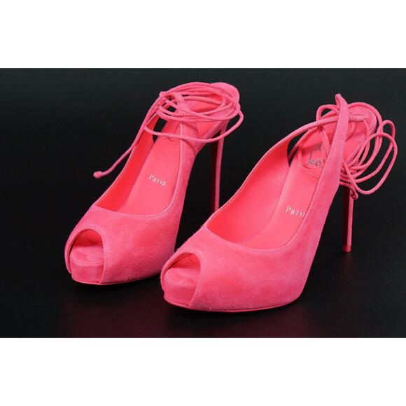 Christian Louboutin Lace Up NVP 120 Platform Ankle Wrap Sandals SZ 38.5 NIB $995 - Picture 12 of 12